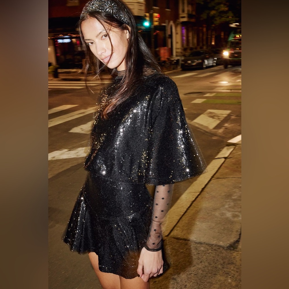 NWT FREE PEOPLE MANUKA SEQUIN MINI DRESS